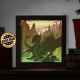 Dragon 4 - Paper Cut Light Box File - Cricut File - 8x8 inches - LightBoxGoodMan - LightboxGoodman