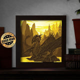 Dragon 4 - Paper Cut Light Box File - Cricut File - 8x8 inches - LightBoxGoodMan - LightboxGoodman