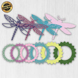 Dragonfly - Paper 3D Layered File - Cricut File - 19x16cm - LightBoxGoodMan - LightboxGoodman