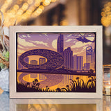 Dubai Skyline - Paper Cut Light Box File - Cricut File - 8x10 Inches - LightBoxGoodMan