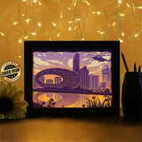 Dubai Skyline - Paper Cutting Light Box - LightBoxGoodman - LightboxGoodman