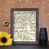 Dutch Windmills 1 - Paper Cutting Light Box - LightBoxGoodman - LightboxGoodman