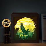 Eagle 1 – Paper Cut Light Box File - Cricut File - 8x8 inches - LightBoxGoodMan - LightboxGoodman