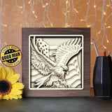 Eagle American Flag 2 - Paper Cutting Light Box - LightBoxGoodman - LightboxGoodman