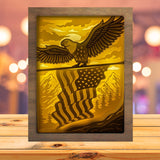 Eagle American Flag - Paper Cutting Light Box - LightBoxGoodman