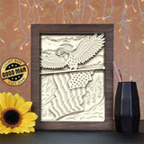 Eagle American Flag - Paper Cutting Light Box - LightBoxGoodman - LightboxGoodman