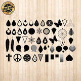 Earrings SVG - Cricut File - Svg, Png, Dxf, Eps - LightBoxGoodMan - LightboxGoodman