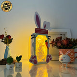 Easter 1 - Bunny Mason Jar Papercut Lightbox File - Cricut File - 8,3x6,7 Inches - LightBoxGoodMan - LightboxGoodman