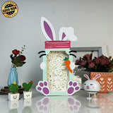 Easter 1 - Bunny Mason Jar Papercut Lightbox File - Cricut File - 8,3x6,7 Inches - LightBoxGoodMan - LightboxGoodman