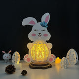 Easter 1 - Easter Bunny 3D Lantern File - Cricut File 2 - LightBoxGoodMan