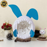 Easter 1 - Easter Bunny 3D Pop-up File - Cricut File - 12.6x7.5" - LightBoxGoodMan - LightboxGoodman