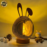 Easter 1 - Easter Rabbit 3D Pop-up File - Cricut File - 12.9x7.45" - LightBoxGoodMan - LightboxGoodman