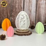 Easter 1 - Easter Small Egg 3D Lantern File - Cricut File - 5.1x3.8" - LightBoxGoodMan - LightboxGoodman