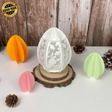 Easter 1 - Easter Small Egg 3D Lantern File - Cricut File - 5.1x3.8" - LightBoxGoodMan - LightboxGoodman