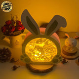 Easter 1 - Paper Cut Bunny Light Box File - Cricut File - 10,2x7,3 Inches - LightBoxGoodMan - LightboxGoodman