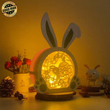 Easter 1 - Paper Cut Bunny Light Box File - Cricut File - 10,2x7,3 Inches - LightBoxGoodMan - LightboxGoodman