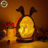 Easter 1 - Paper Cut Bunny Light Box File - Cricut File - 19x24.5cm - LightBoxGoodMan - LightboxGoodman