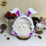 Easter 1 - Paper Cut Bunny Light Box File - Cricut File - 19x24.5cm - LightBoxGoodMan - LightboxGoodman