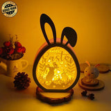 Easter 1 - Paper Cut Bunny Light Box File - Cricut File - 6.4x10.9 Inches - LightBoxGoodMan - LightboxGoodman