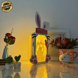 Easter 2 - Bunny Mason Jar Papercut Lightbox File - Cricut File - 8,3x6,7 Inches - LightBoxGoodMan - LightboxGoodman