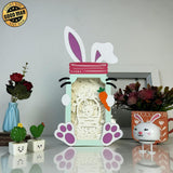 Easter 2 - Bunny Mason Jar Papercut Lightbox File - Cricut File - 8,3x6,7 Inches - LightBoxGoodMan - LightboxGoodman