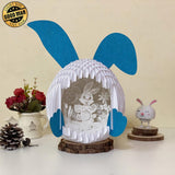 Easter 2 - Easter Bunny 3D Pop-up File - Cricut File - 12.6x7.5" - LightBoxGoodMan - LightboxGoodman