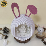 Easter 2 - Easter Rabbit 3D Pop-up File - Cricut File - 12.9x7.45" - LightBoxGoodMan - LightboxGoodman