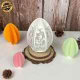 Easter 2 - Easter Small Egg 3D Lantern File - Cricut File - 5.1x3.8" - LightBoxGoodMan - LightboxGoodman