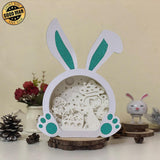 Easter 2 - Paper Cut Bunny Light Box File - Cricut File - 10,2x7,3 Inches - LightBoxGoodMan - LightboxGoodman