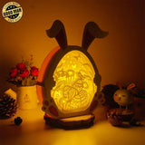 Easter 2 - Paper Cut Bunny Light Box File - Cricut File - 19x24.5cm - LightBoxGoodMan - LightboxGoodman