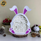 Easter 2 - Paper Cut Bunny Light Box File - Cricut File - 19x24.5cm - LightBoxGoodMan - LightboxGoodman