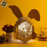 Easter 3 - Easter Bunny 3D Pop-up File - Cricut File - 12.6x7.5" - LightBoxGoodMan - LightboxGoodman