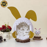 Easter 3 - Easter Bunny 3D Pop-up File - Cricut File - 12.6x7.5" - LightBoxGoodMan - LightboxGoodman