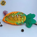 Easter 3 - Easter Carrot 3D Pop-up File - 14.5x5.5" - Cricut File - LightBoxGoodMan - LightboxGoodman