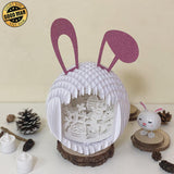 Easter 3 - Easter Rabbit 3D Pop-up File - Cricut File - 12.9x7.45" - LightBoxGoodMan - LightboxGoodman