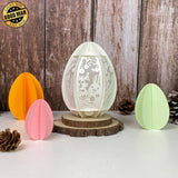 Easter 3 - Easter Small Egg 3D Lantern File - Cricut File - 5.1x3.8" - LightBoxGoodMan - LightboxGoodman