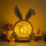 Easter 3 - Paper Cut Bunny Light Box File - Cricut File - 10,2x7,3 Inches - LightBoxGoodMan - LightboxGoodman