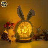 Easter 3 - Paper Cut Bunny Light Box File - Cricut File - 10,2x7,3 Inches - LightBoxGoodMan - LightboxGoodman