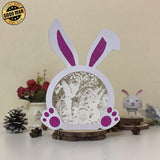 Easter 3 - Paper Cut Bunny Light Box File - Cricut File - 10,2x7,3 Inches - LightBoxGoodMan - LightboxGoodman