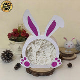 Easter 3 - Paper Cut Bunny Light Box File - Cricut File - 10,2x7,3 Inches - LightBoxGoodMan - LightboxGoodman