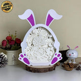 Easter 3 - Paper Cut Bunny Light Box File - Cricut File - 19x24.5cm - LightBoxGoodMan - LightboxGoodman