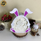 Easter 3 - Paper Cut Bunny Light Box File - Cricut File - 19x24.5cm - LightBoxGoodMan - LightboxGoodman