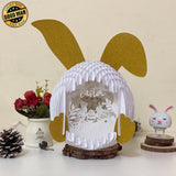 Easter 4 - Easter Bunny 3D Pop-up File - Cricut File - 12.6x7.5" - LightBoxGoodMan - LightboxGoodman