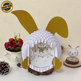 Easter 4 - Easter Bunny 3D Pop-up File - Cricut File - 12.6x7.5" - LightBoxGoodMan - LightboxGoodman