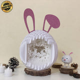 Easter 4 - Easter Rabbit 3D Pop-up File - Cricut File - 12.9x7.45" - LightBoxGoodMan - LightboxGoodman