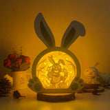 Easter 4 - Paper Cut Bunny Light Box File - Cricut File - 10,2x7,3 Inches - LightBoxGoodMan - LightboxGoodman