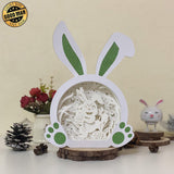 Easter 4 - Paper Cut Bunny Light Box File - Cricut File - 10,2x7,3 Inches - LightBoxGoodMan - LightboxGoodman