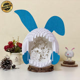 Easter 5 - Easter Bunny 3D Pop-up File - Cricut File - 12.6x7.5" - LightBoxGoodMan - LightboxGoodman