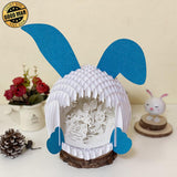 Easter 5 - Easter Bunny 3D Pop-up File - Cricut File - 12.6x7.5" - LightBoxGoodMan - LightboxGoodman