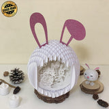 Easter 5 - Easter Rabbit 3D Pop-up File - Cricut File - 12.9x7.45" - LightBoxGoodMan - LightboxGoodman